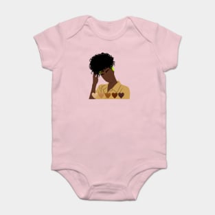 Black girl illustration Baby Bodysuit